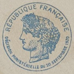 Cachet de jeu de cartes 20 septembre 1920