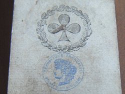 Datation des jeux de cartes  partir du cachet qui figure sur l'as de trfle
