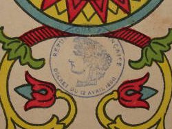 Tarot italien de Grimaud - As de denier - cachet 1890